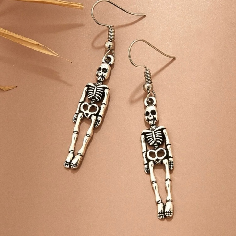 Halloween Gothcore Skeleton Dangle Drop Earrings